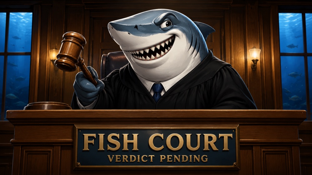 Judge Shark presiding — verdict pending